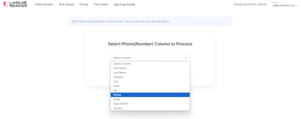 upload-and-select-the-phone-number-column